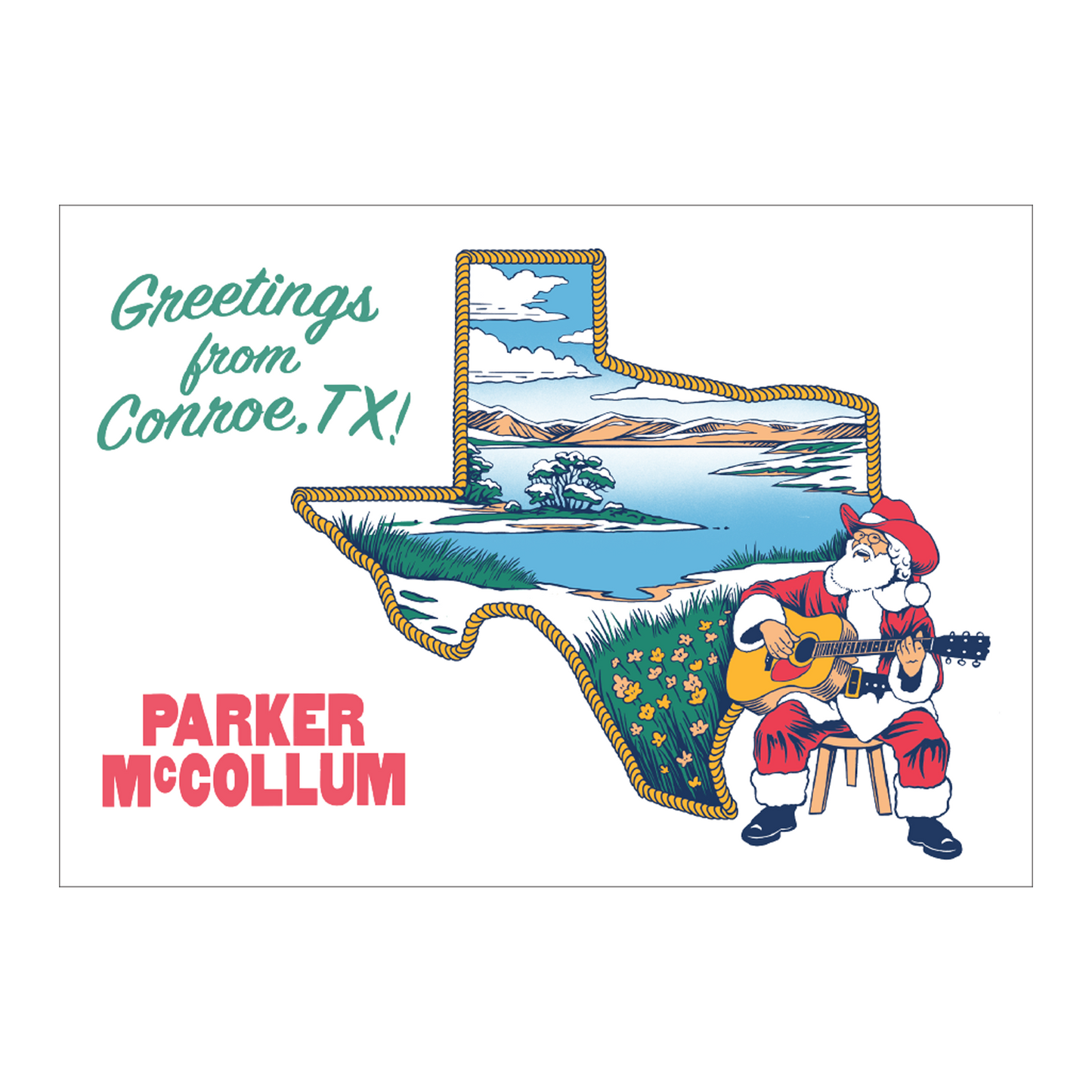 Greetings From Holiday Postcard